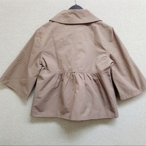 Nordstrom LAL Peplum Trench Coat Jacket - Picture 2 of 8